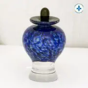 Hand-blown glass miniature urn