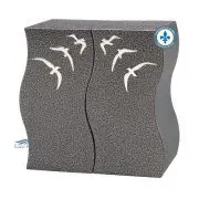 Urne double avec ornements d'oiseaux en vol