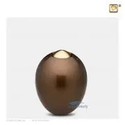 Urne miniature ovale en laiton brun