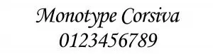 Monotype Corsiva