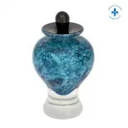 Hand-blown glass miniature urn
