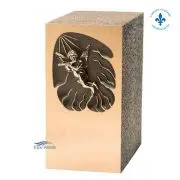 U2636 Urne en zinc et bronze avec chérubin