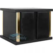 Urne double en granit noir