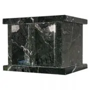 Urne double en marbre naturel vert