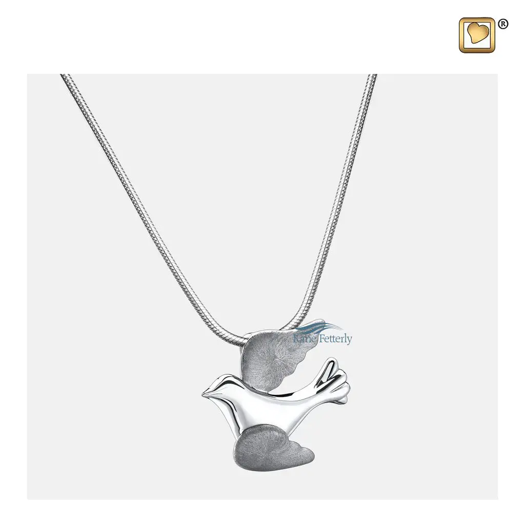 A sterling silver chain is included in the price.