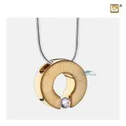 Omega pendant for ashes with crystal