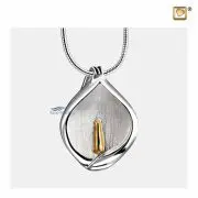 Calla lily cremation pendant