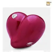 Urne à capacité moyenne en forme de coeur ornée de cristal