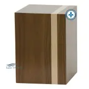 Urne en noyer (insertion en érable)