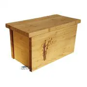 Urne en bambou à motif d'arbre de bambou