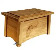 Urne en bambou à motif de plume