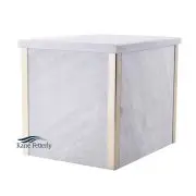 Urne double en marbre naturel gris