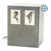Urne double en zinc avec plaques en aluminium