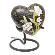 U8579H Urne miniature cloisonné en coeur