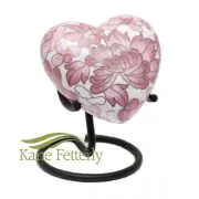 U8583H - Urne miniature cloisonné en coeur 