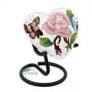 U8586 Cloisonné Heart Miniature Urn