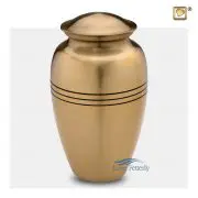 Urne en métal, finition brillante en or