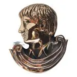 Bronze ornament cameo man