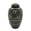 Black and gold urn