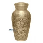 Gold brass urn