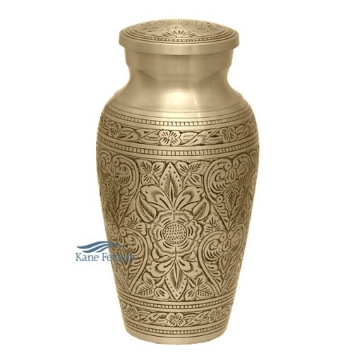 Gold brass urn