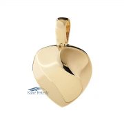 Gold heart cremation pendant