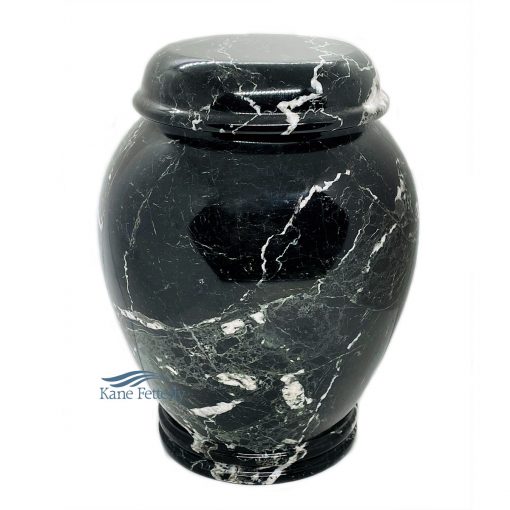 Green marble urn