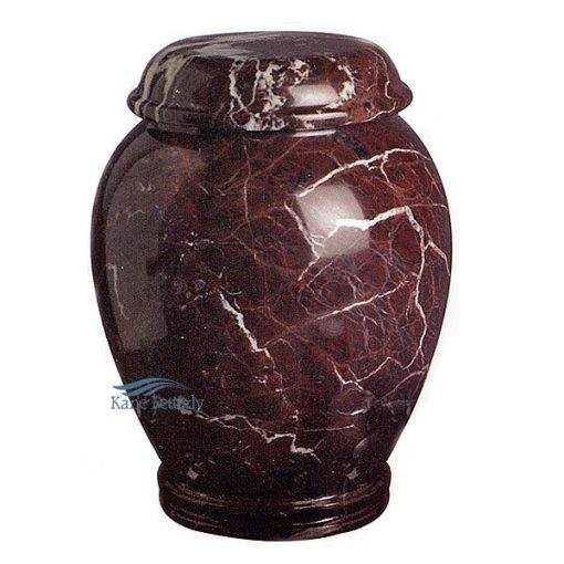 Red marble urn