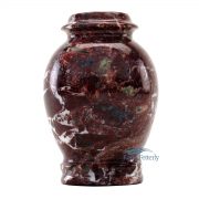 Red marble miniature urn