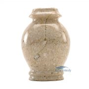 Beige marble miniature urn