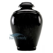 Black natural marble urn