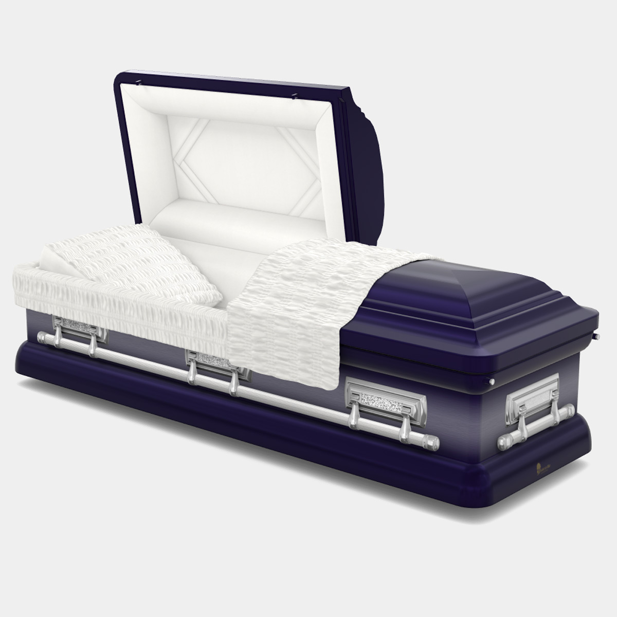 Blue steel casket