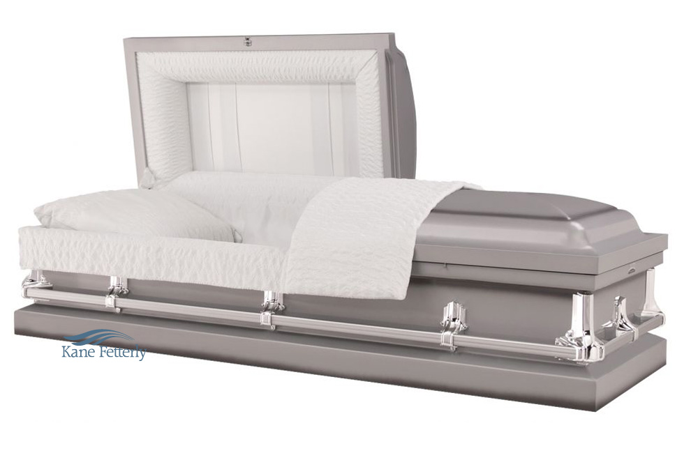 C2091 Silver steel casket