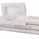 C2092 White steel casket
