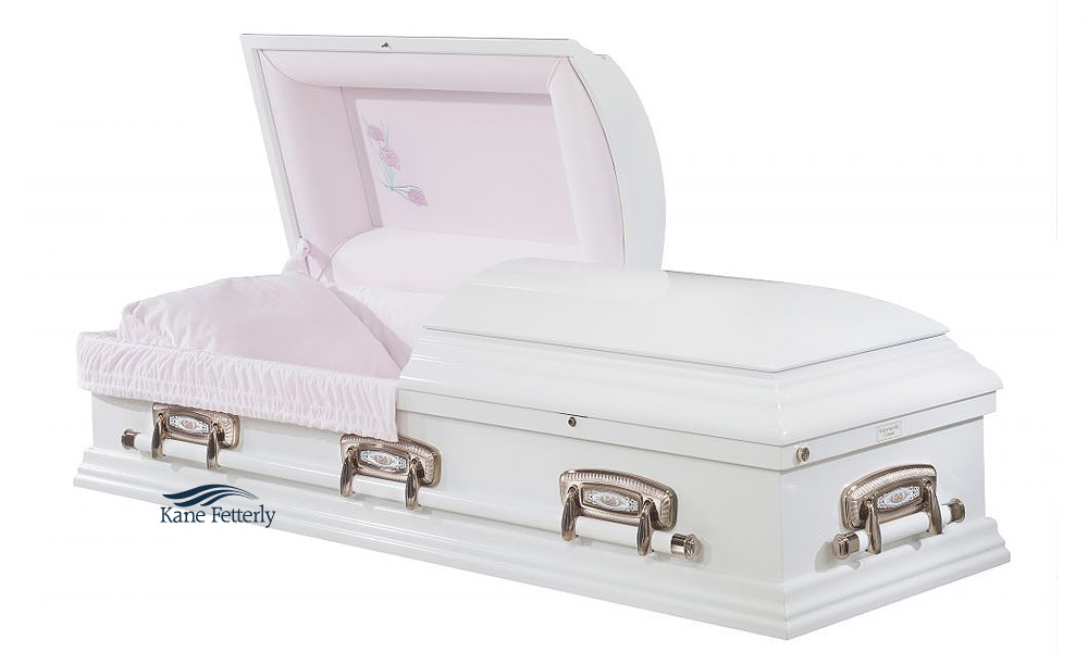 White poplar casket
