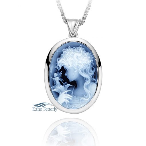 Fairy Cameo - sterling silver pendant