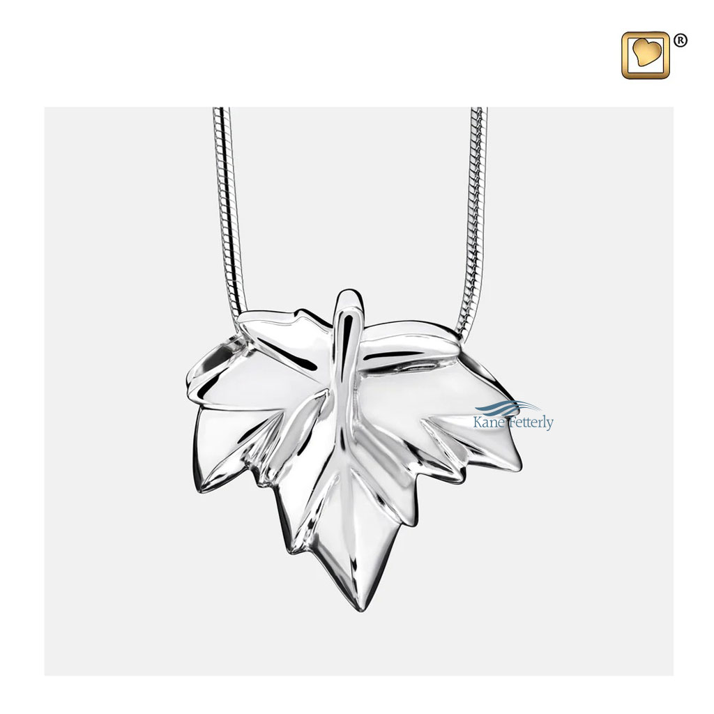 Leaf pendant for ashes