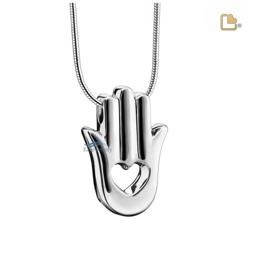 Pendentif main de Hamsa conçu pour les cendres