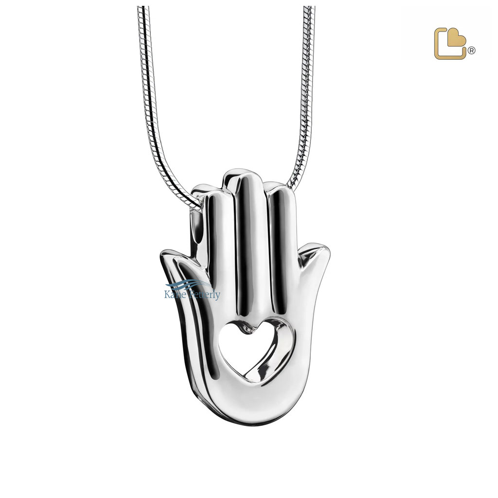 Pendentif main de Hamsa conçu pour les cendres