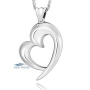 Swirl Heart - sterling silver pendant