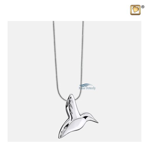 A sterling silver chain is included in the price
