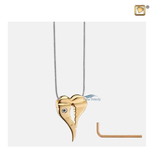 Le pendentif possède un petit compartiment à l'arrière pour conserver les cendres