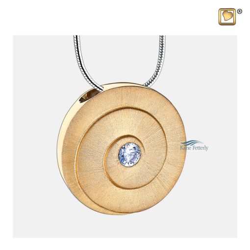 Pendentif pour cendres rond avec zirconia