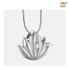 Lotus pendant for ashes with zirconia