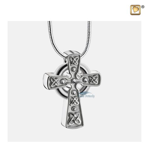 Celtic cross pendant for ashes