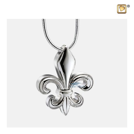 Fleur de lys cremation pendant