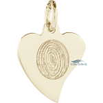 Heart pendant with fingerprint