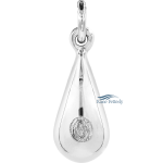Teardrop pendant with fingerprint