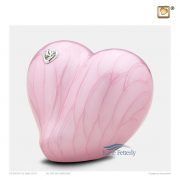 Pink heart urn for baby
