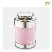 Pink tealight candle holder miniature urn